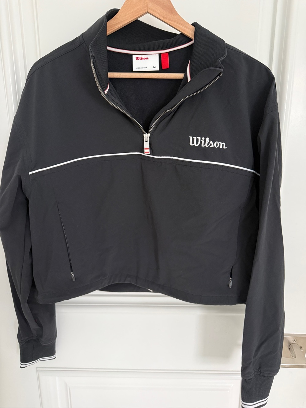 Wilson Women's Black Half-Zip Davenport WindbreakerJacket